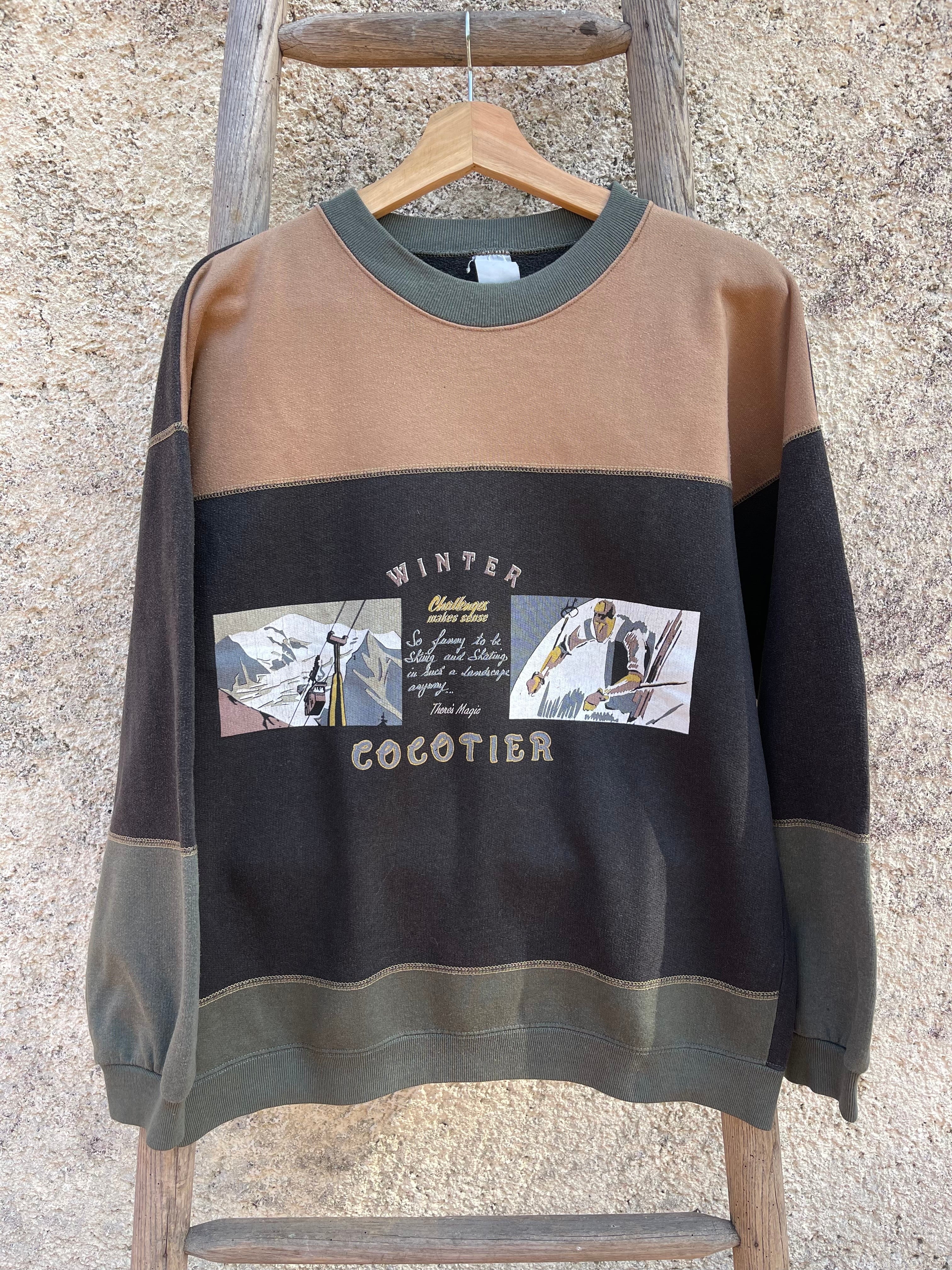 Sweat vintage colorblock ski – loose (38 au 44)