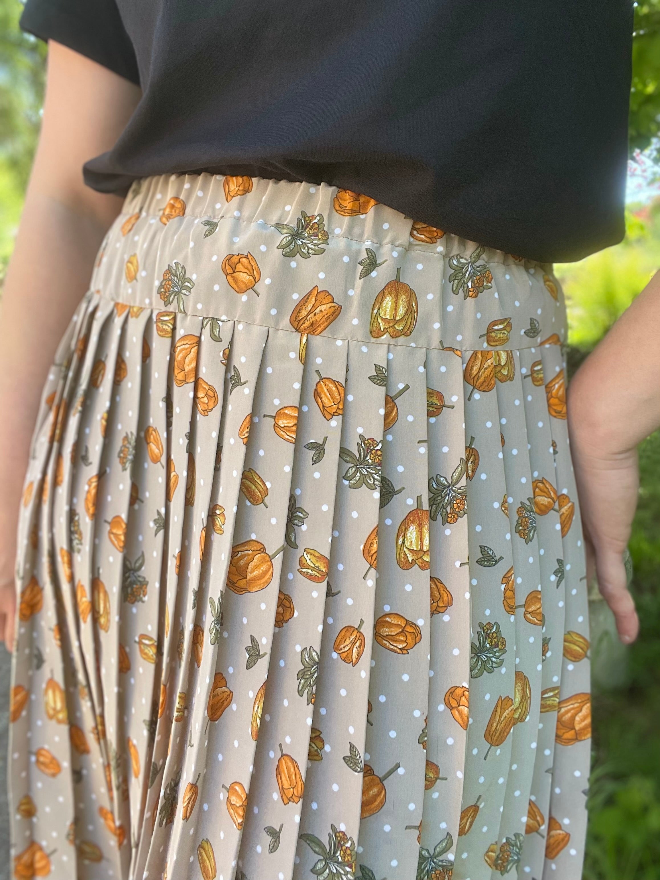 Jupe vintage plissée
