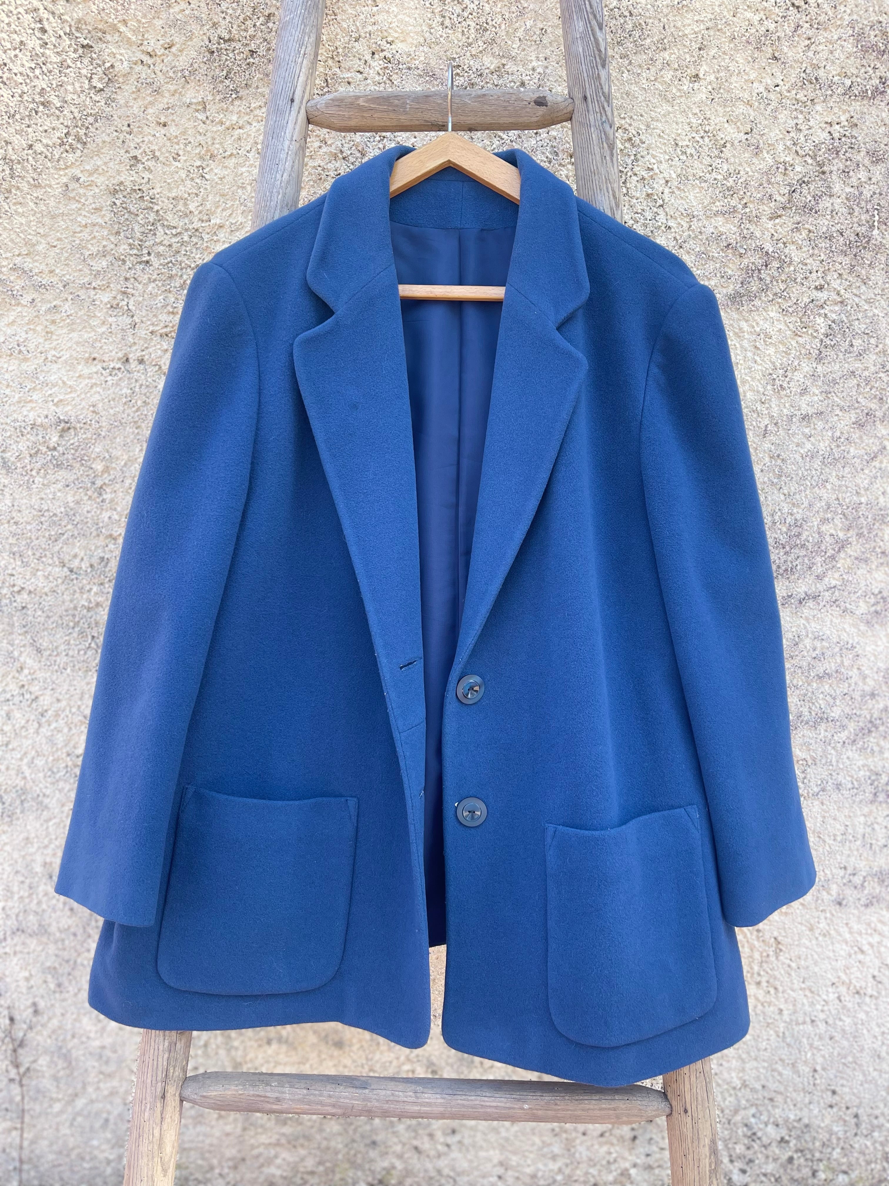 Manteau caban vintage bleu – 40/42