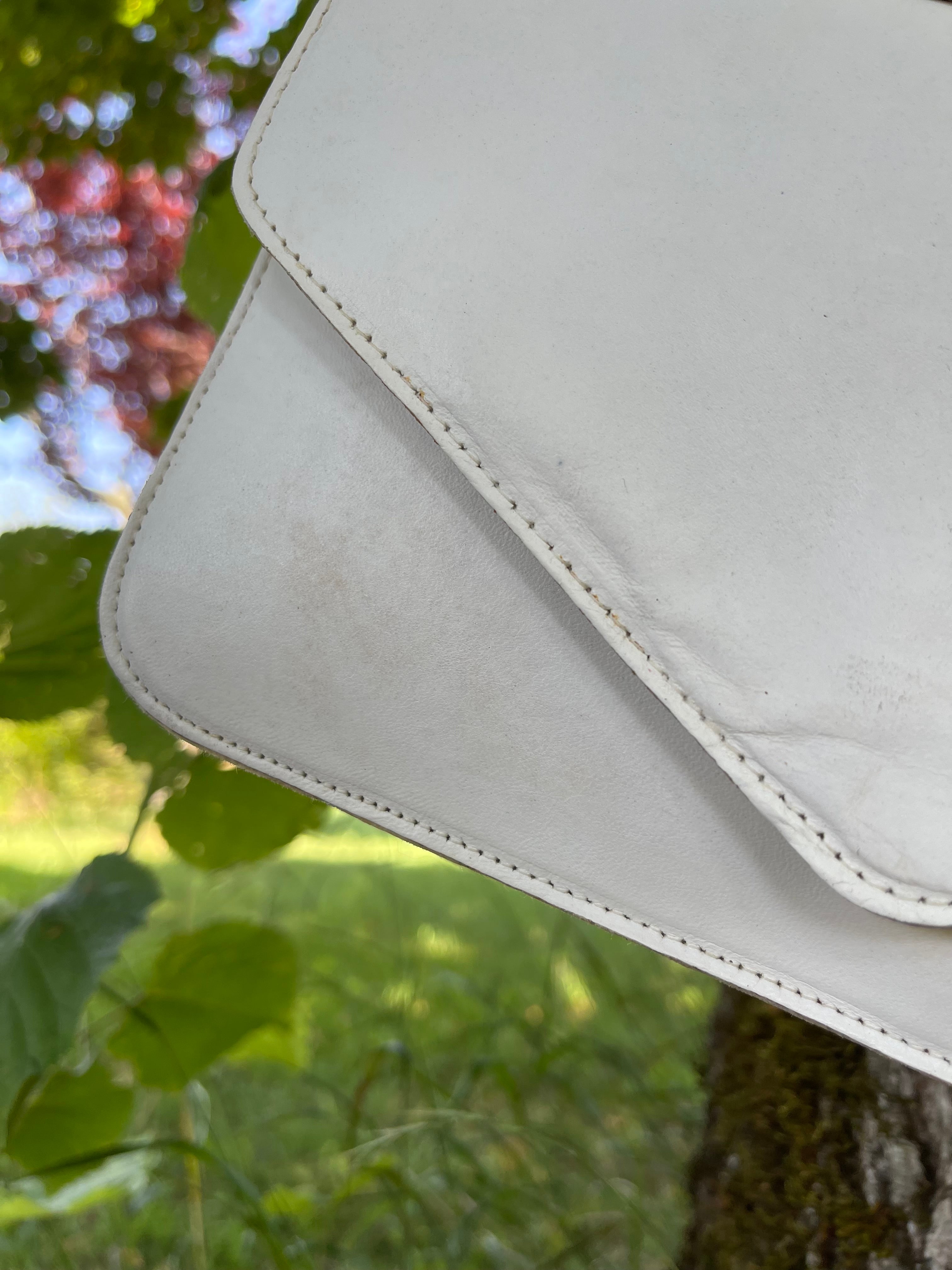 Pochette vintage blanche bandoulière