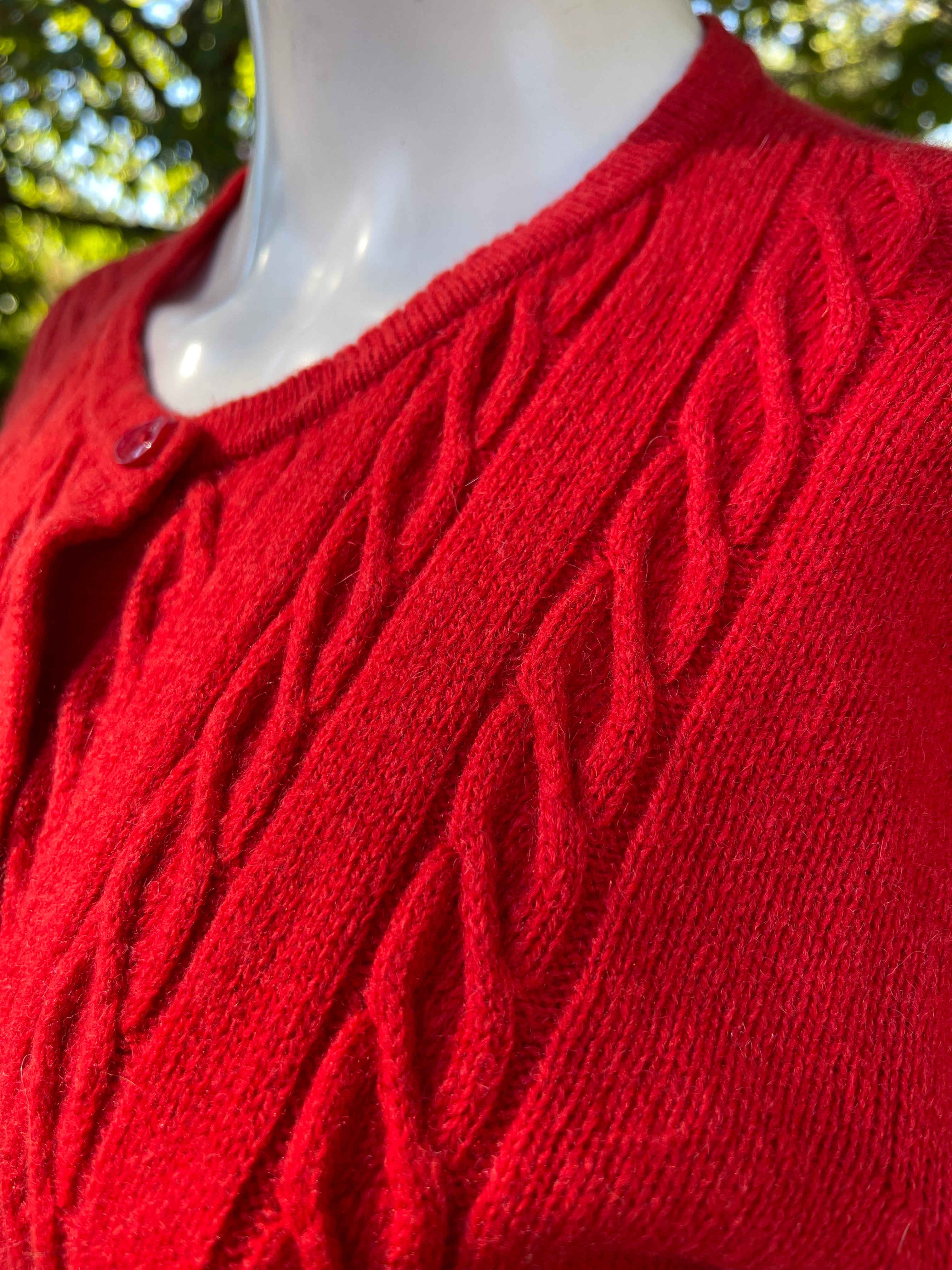Cardigan vintage rouge Marks & Spencer 42