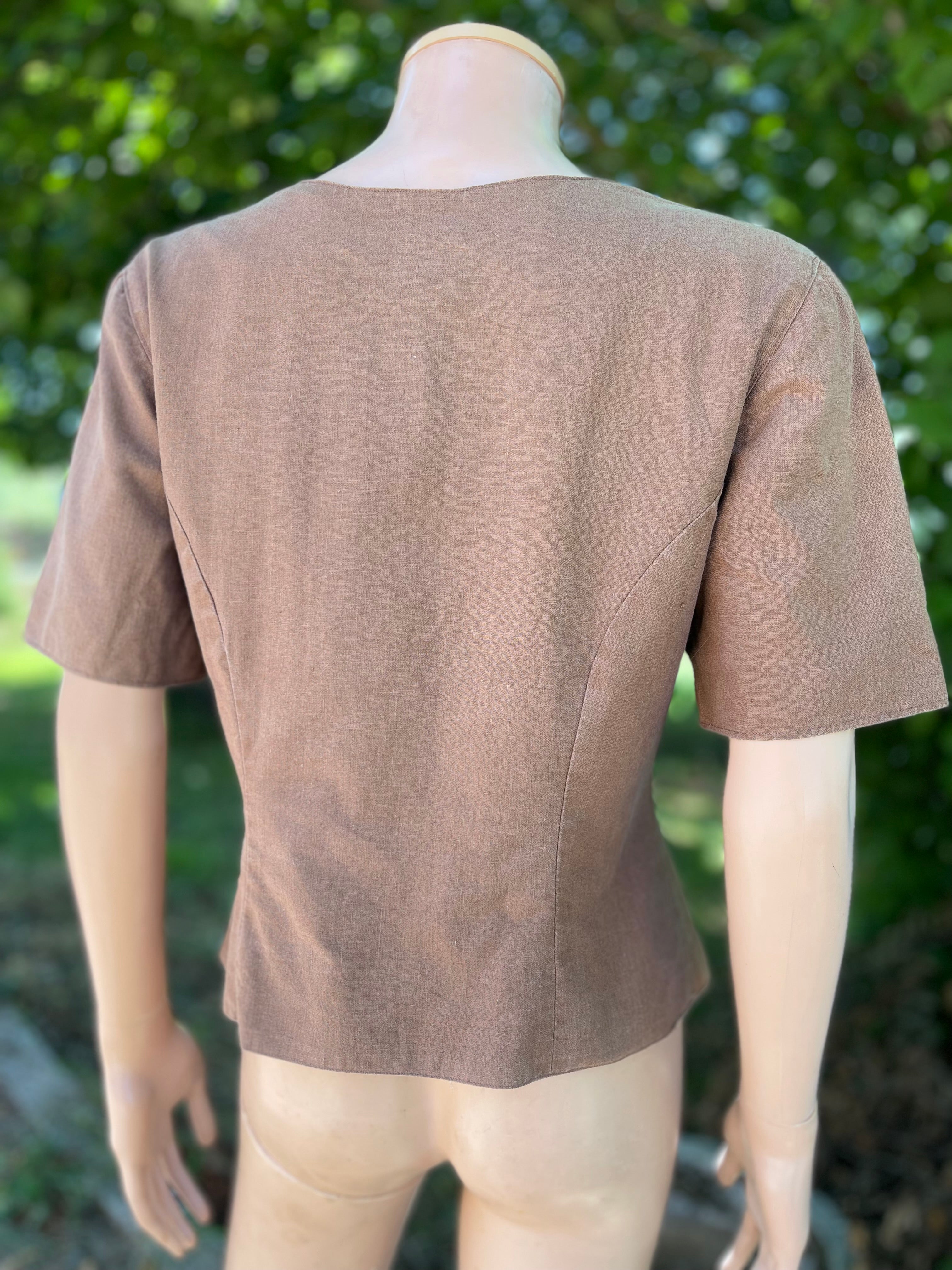 Blouse vintage lin 38-40