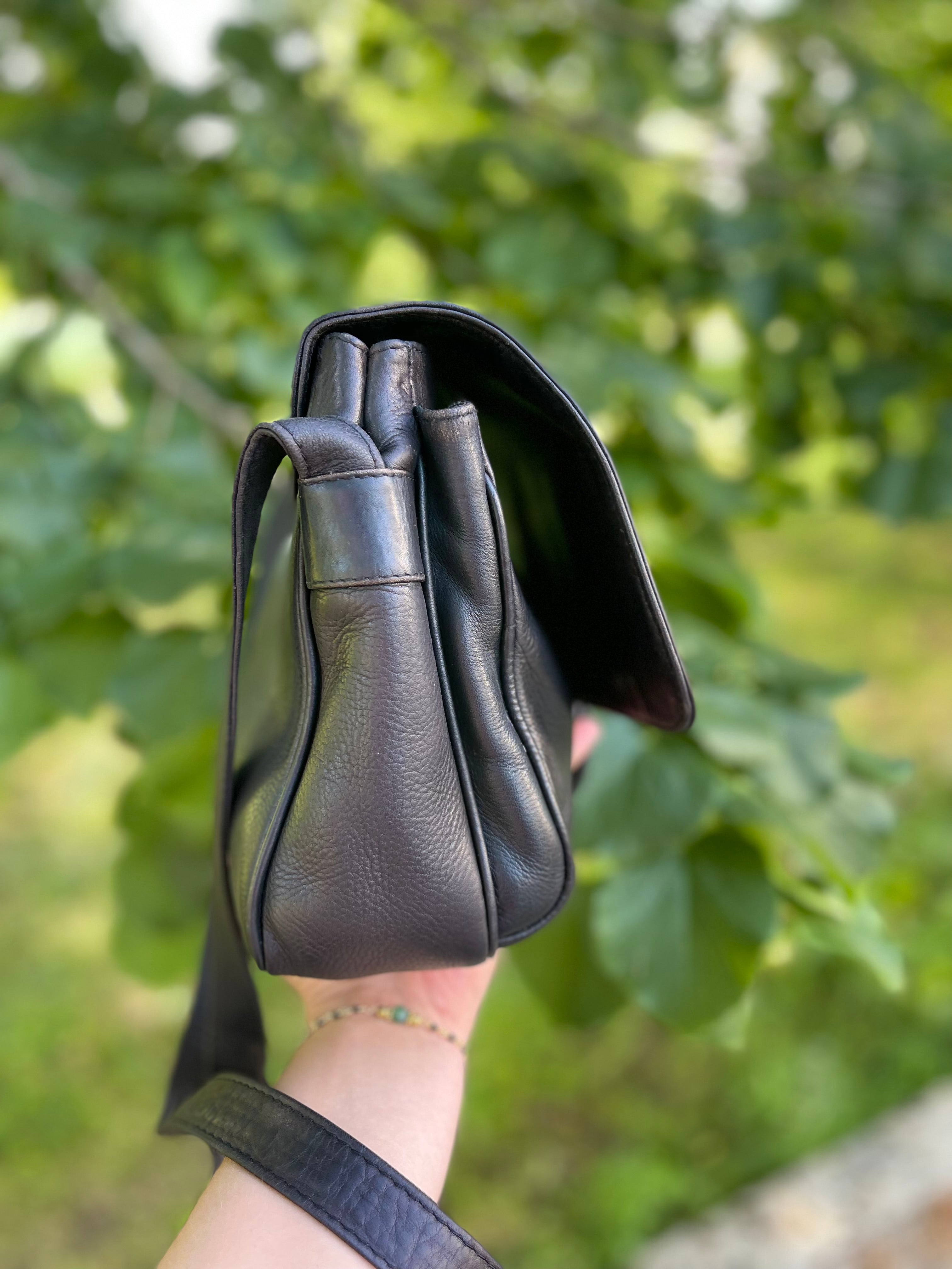 Sac bandoulière cuir vintage