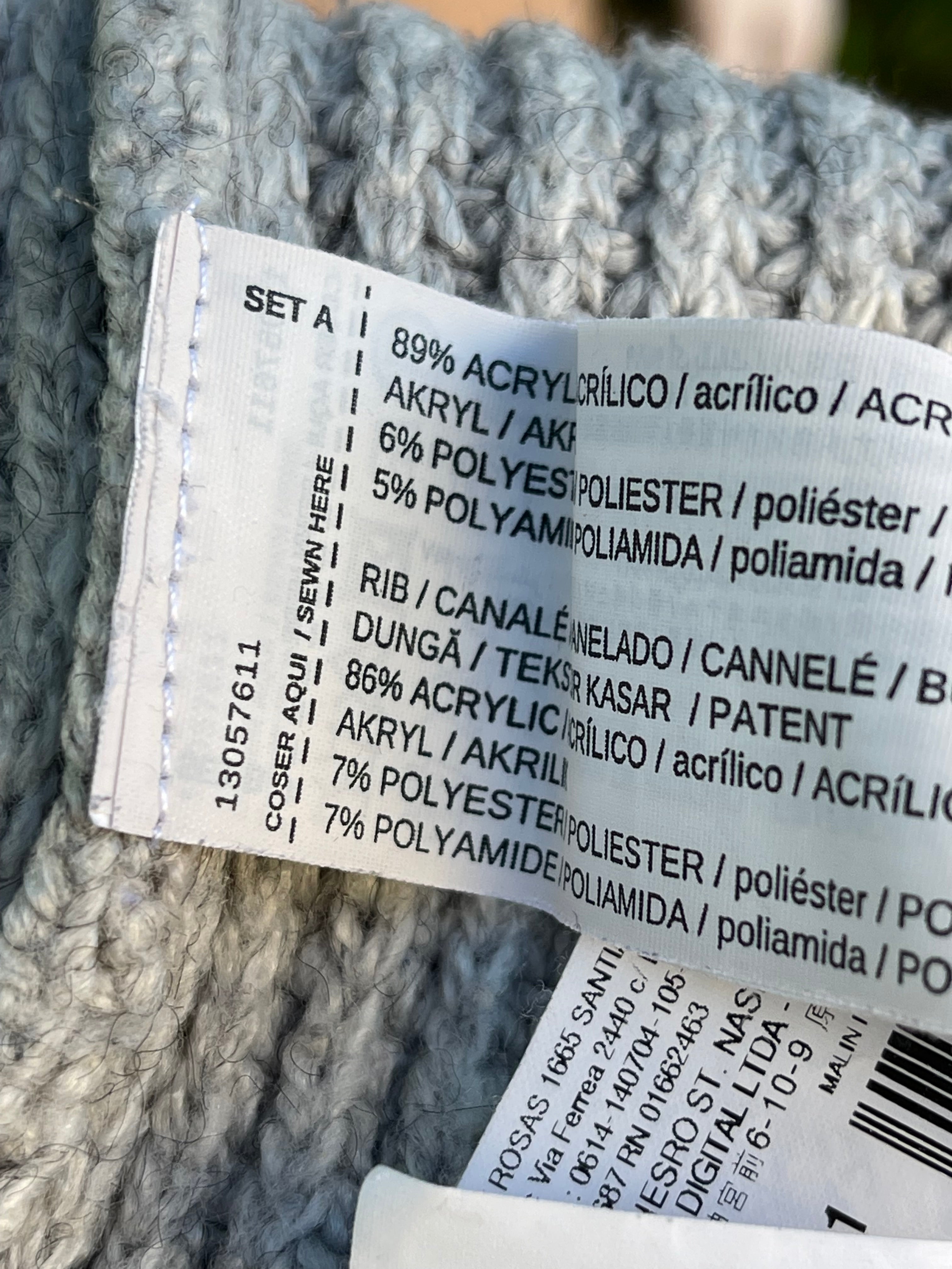 Pull gris basique Mango – Taille S (36)