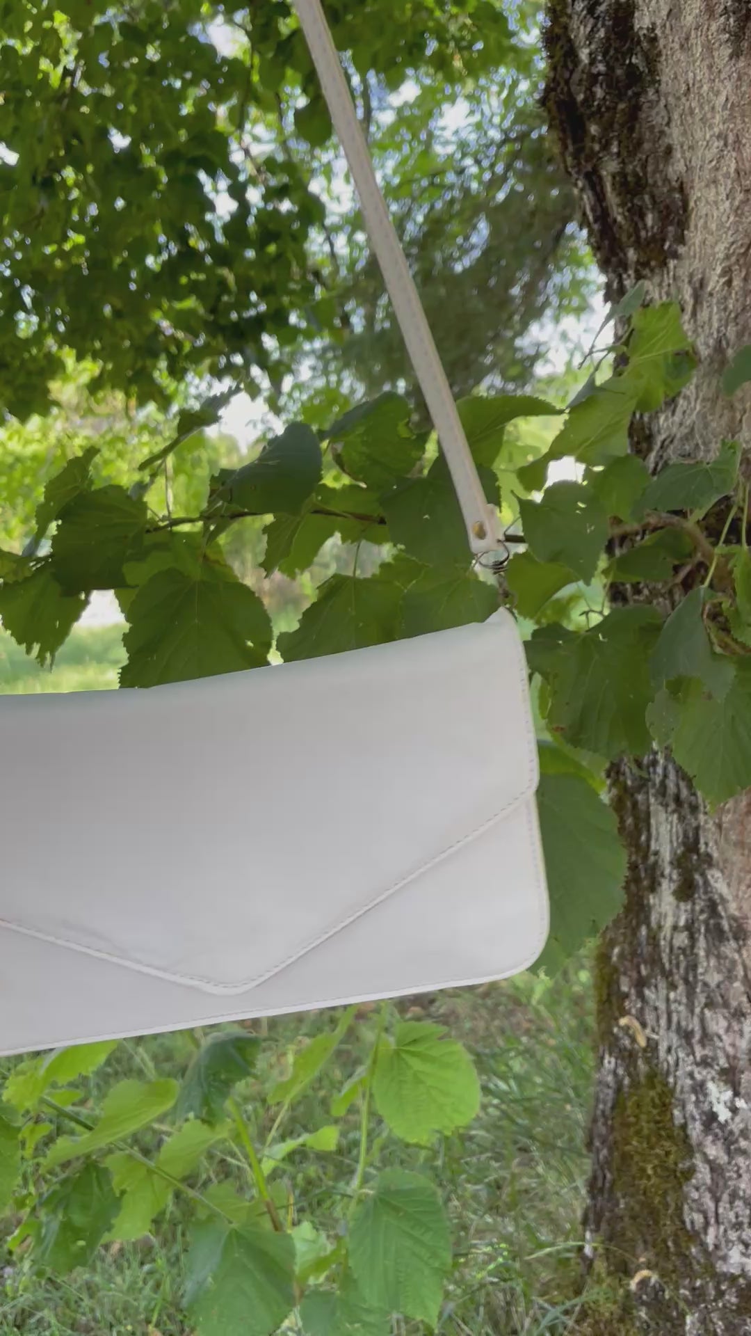 Pochette vintage blanche bandoulière